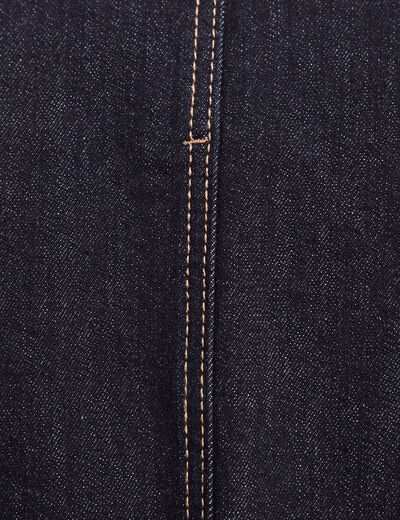 Veste sans col denim brut femme
