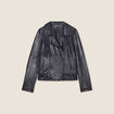Veste esprit motard zippée noir femme