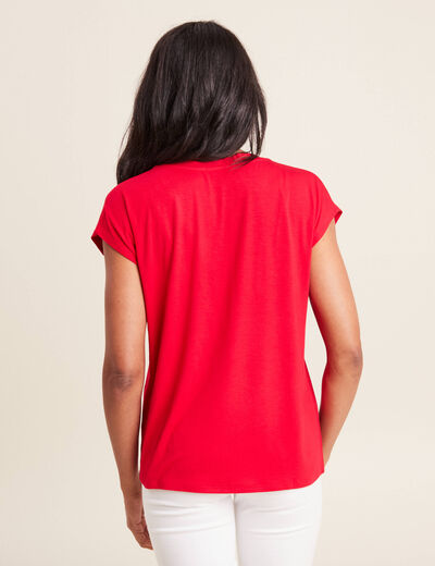 T-shirt manches courtes rouge femme