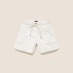 Short droit taille &eacute;lastiqu&eacute;e blanc femme