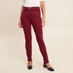 Jean magique L'Unique coupe ajust&eacute;e bordeaux femme