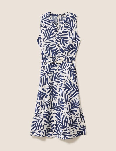 Robe &eacute;vas&eacute;e sans manches blanc femme
