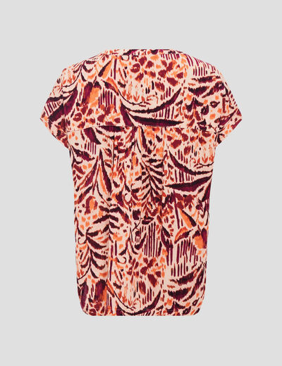 Blouse manches courtes rose clair femme