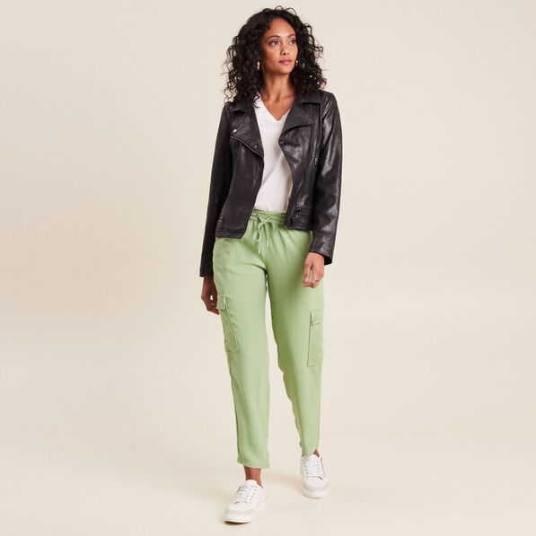 pantalon cargo vert emeraude femme Pantalon cargo vert émeraude femme