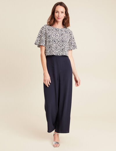 Ensemble combinaison 2 en 1 bleu marine femme