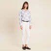 Pantalon magique Le L&eacute;ger coupe ajust&eacute;e blanc femme