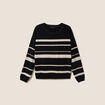 Pull col rond noir femme