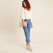Blouse manches 3/4 à capuche ecru femme