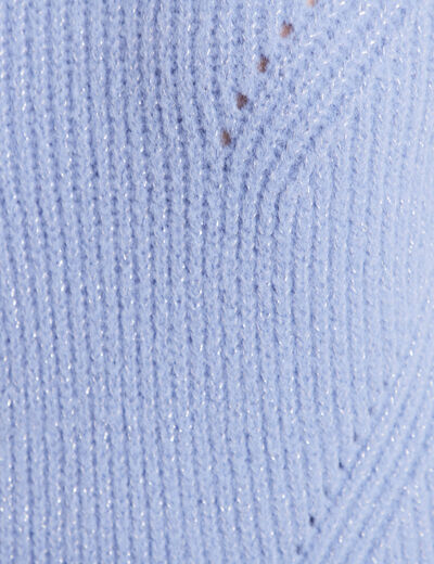 Pull manches longues bleu ciel femme