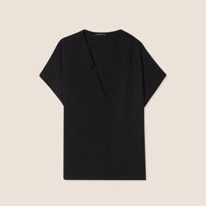 blouse fluide manches courtes noir femme Blouse fluide manches courtes noir femme