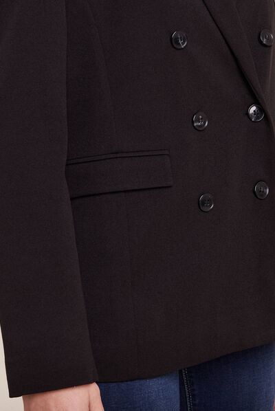 Veste tailleur ajustée noir femme