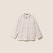 Chemise ample courte avec broderie marron chocolat femme