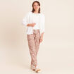 Gilet manches 3/4 ecru femme