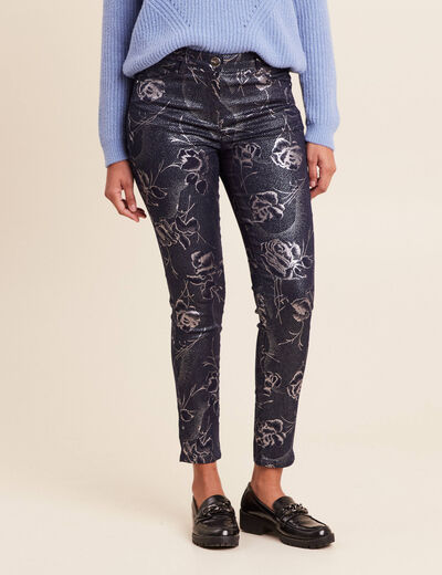 Pantalon magique Le L&eacute;ger enduit bleu femme