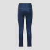 Pantalon ajusté aspect irisé bleu foncé femme