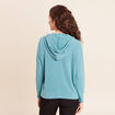 Sweat &agrave; capuche vert fonc&eacute; femme