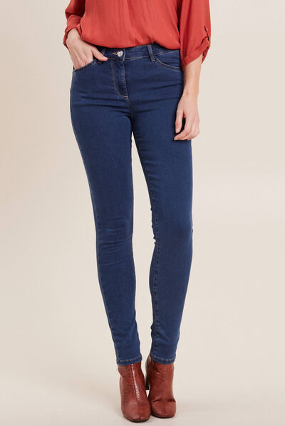 Pantalon léger taille standard long denim double stone femme