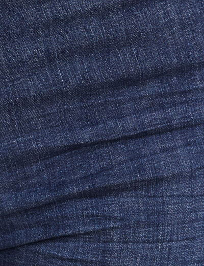 Bermuda ajusté en jean denim brut femme