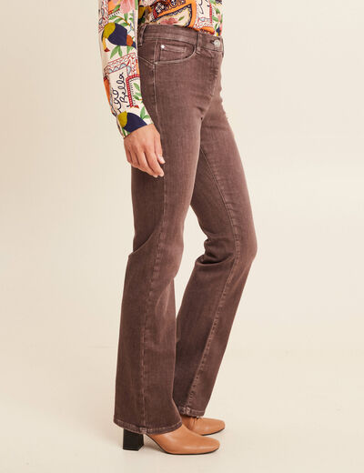 Jean magique L'Unique coupe bootcut marron clair femme