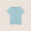T-shirt manches courtes bleu gris femme