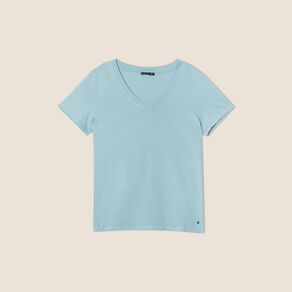 t shirt manches courtes bleu gris femme T-shirt manches courtes bleu gris femme