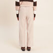 Jean taille haute en velours sable femme