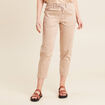 Pantalon droit réversible taupe femme