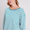 T-shirt manches 3/4 vert canard femme