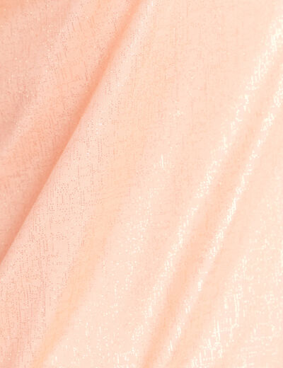 T-shirt manches courtes rose saumon femme