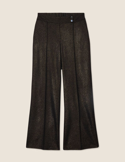 Pantalon large paillettes noir femme