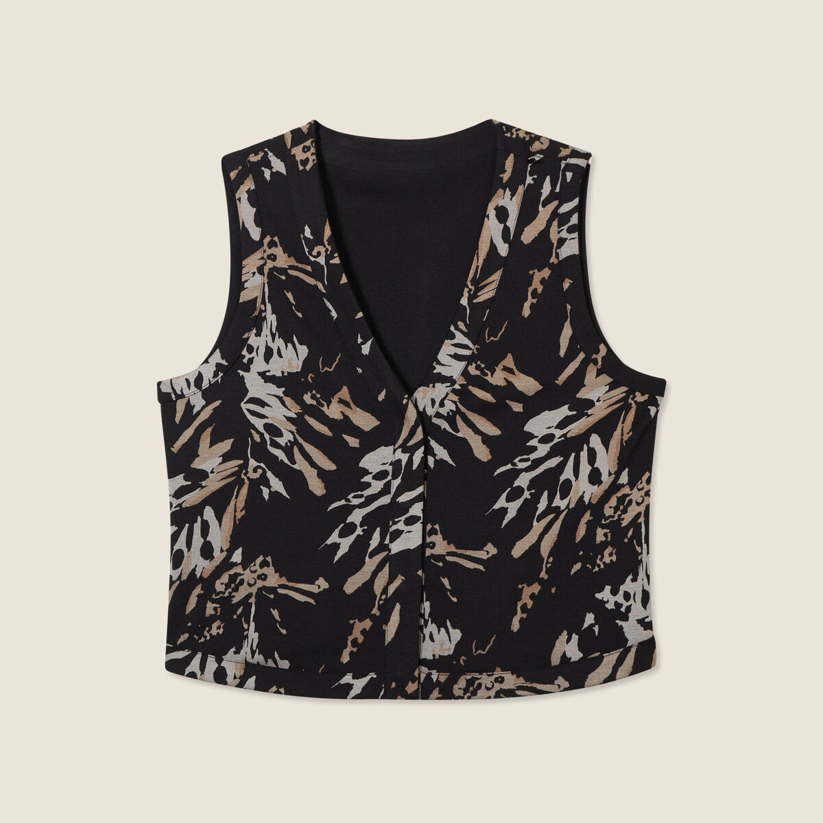 Gilet sans manches réversible noir femme