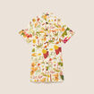 Robe droite courte manches courtes multicolore femme