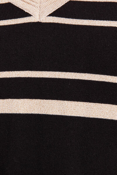 Pull manches longues noir femme