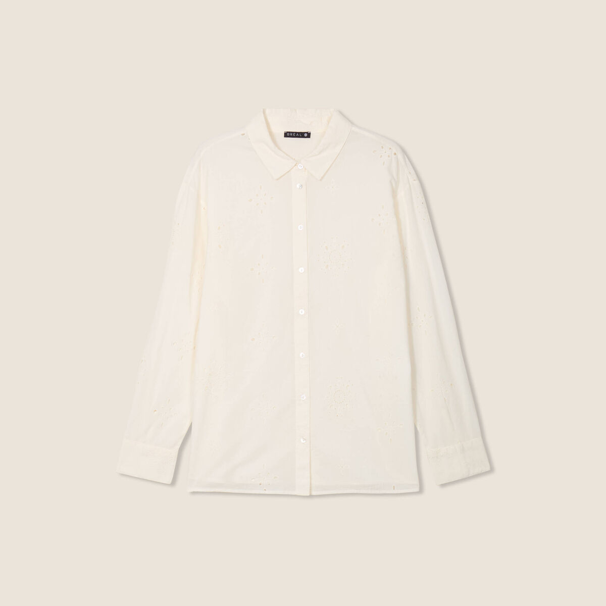 Chemise manches longues ecru femme