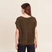 Pull sans manches vert kaki femme