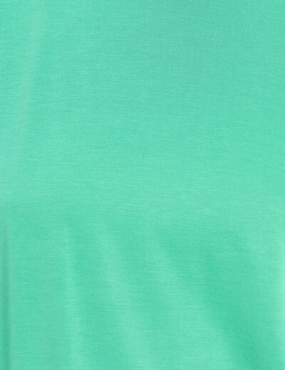 T-shirt droit col rond manches courtes vert menthe femme