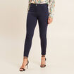 Pantalon léger taille standard 7/8ème bleu marine femme