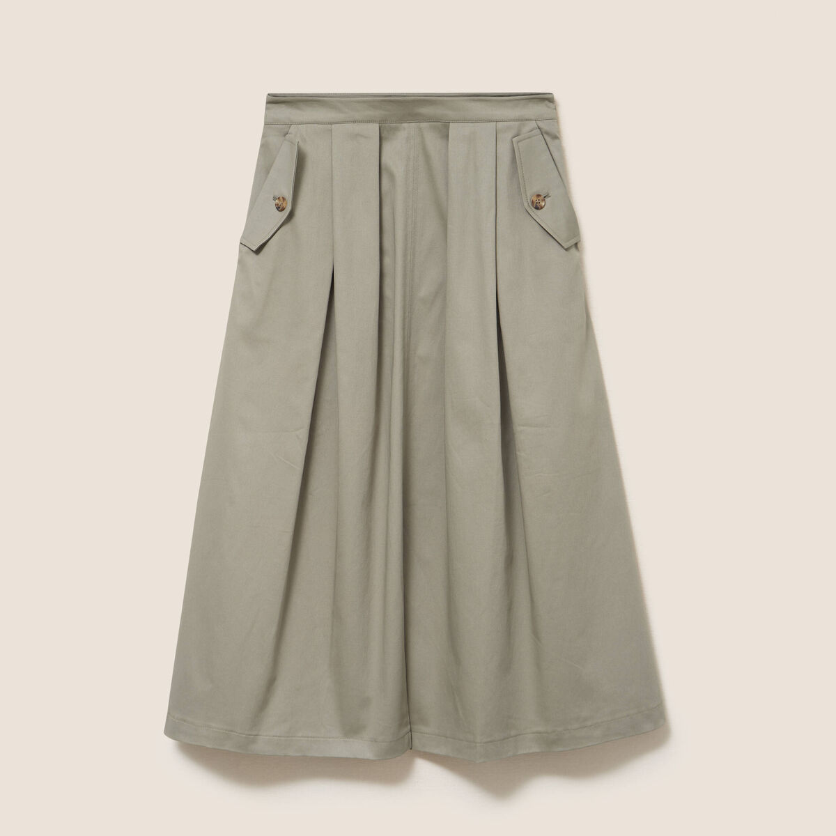 Jupe doubl&eacute;e vert clair femme