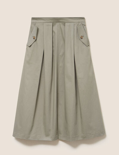 Jupe doubl&eacute;e vert clair femme