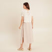 Robe 2 en 1 col rond gris clair femme