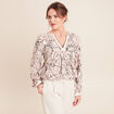 Blouse ample manches longues blanc femme