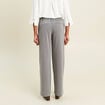 Pantalon loose taille bascul&eacute;e gris femme