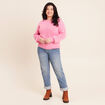 Pull confectionn&eacute; en France rose fushia femme