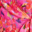 Robe courte &eacute;vas&eacute;e col v manches courtes rose femme