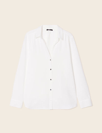 Chemise à manches longues ecru femme