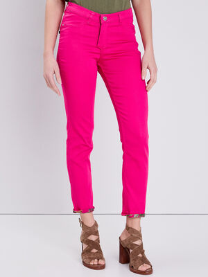 Pantalon reversible confortable rose fushia femme