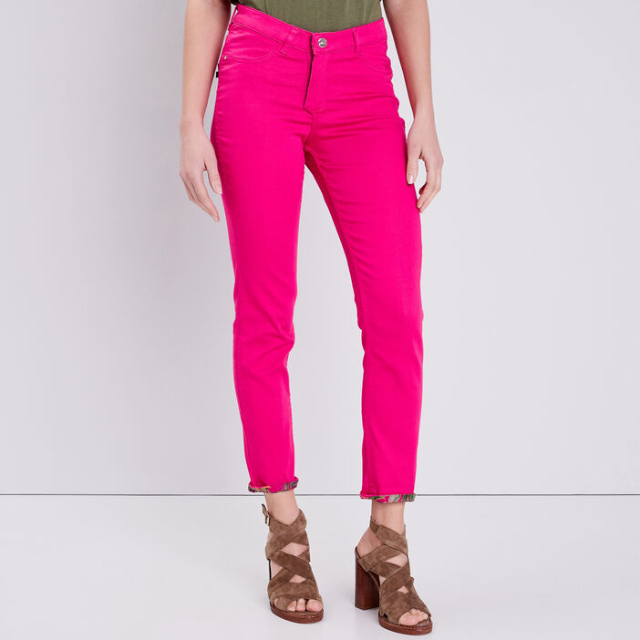 Pantalon réversible confortable rose fushia femme