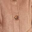 Manteau col montant sable femme