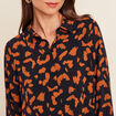 Chemise manches longues marron cognac femme
