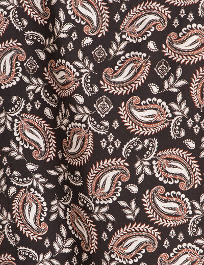 Chemise cintr&eacute;e manches longues fluide noir femme
